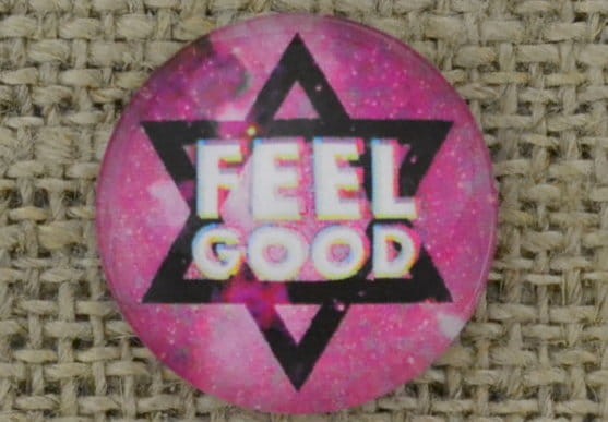 [046412] Kaboszon szklany z napisem 20mm "FEEL GOOD"