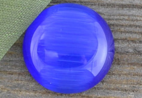 046105 Kaboszon szklany kocie oko 14mm ciemnoniebieski 2szt