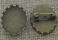 [10201] Baza broszki kolor brąz kaboszon 25*18mm