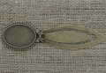 17159 Zakładka do książki w kolorze brązu z miejscem na kaboszon 25*18mm