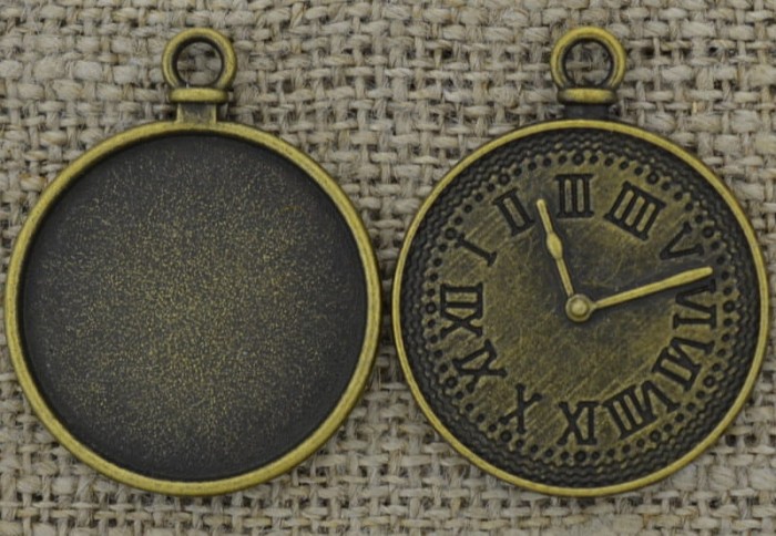 101193 Ozdobna baza medalionu w kolorze brązu na kaboszon 25mm