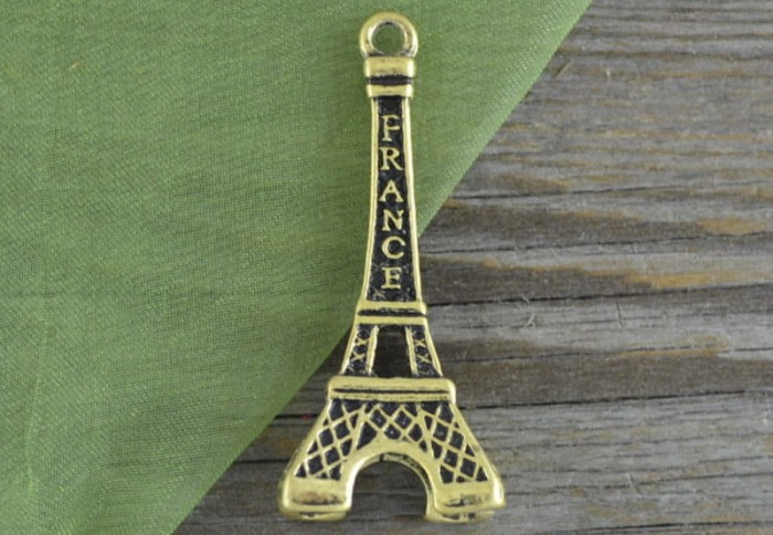10881 Zawieszka duża wieża Eiffla FRANCE w kolorze brązu