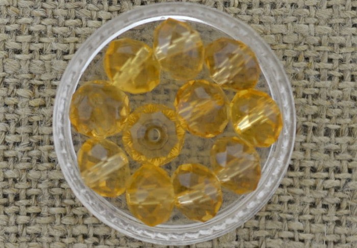 901152 Koralik fasetowany oponka 8mm słomkowa 5szt