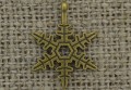[ś07433] Zawieszka metalowa mała płatek śniegu 24*17mm w kolorze brązu
