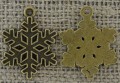[ś07366] Zawieszka mała płatek śniegu w kolorze brązu