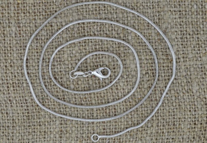 15140 Baza naszyjnika łańcuszek snake w kolorze srebrnym