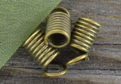 {17147} Końcówka sprężynka w kolorze brązu 3,5mm 15szt