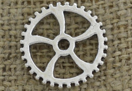 [312219] Element ozdobny steampunk tryb kolor srebrny 18mm 2szt