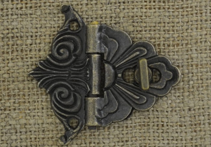  [k0806] Zamknięcie do szkatułki brąz 47*44mm