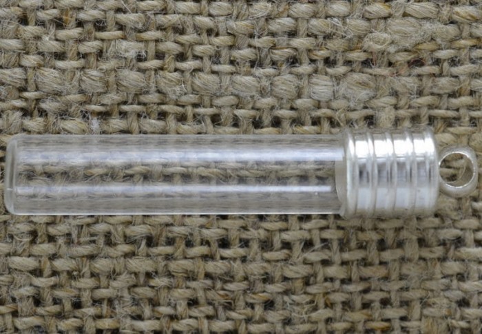 614102 Forma szklana rurka z korkiem i krawatką 33*6mm