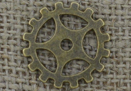 Element ozdobny steampunk tryb kolor brąz 19mm