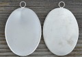 30108 Klasyczna baza medalionu w kolorze srebra na kaboszon 25*18mm