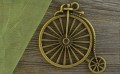 10809 Zawieszka duża rower bicykl w kolorze brązu