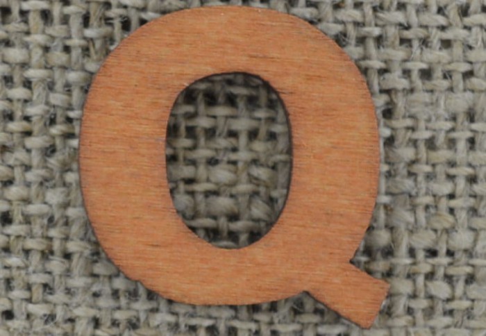 [873152] Element ozdobny literka drewniana "Q" 5szt 