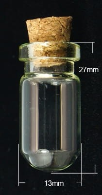 Buteleczka szklana fiolka zaokrąglony dół