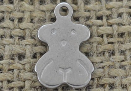 [307388] Zawieszka ze stali nierdzewnej miś 11,5*8mm