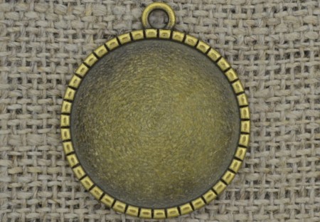 [10192] Baza medalionu kolor brąz na kaboszon 25mm