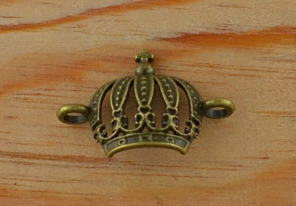Element ozdobny łącznik korona brąz