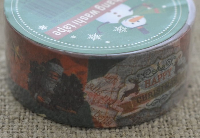 [ś07347] Taśma papierowa samoprzylepna washi tape Mikołaj 10m