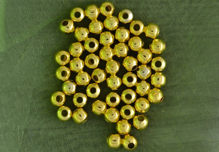 {27103} Kuleczka klasyczna 4mm w kolorze złota 50szt