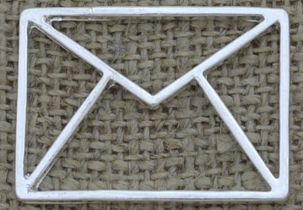 Element ozdobny koperta kolor srebrny