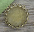 10233 Ozdobna baza broszki w kolorze brązu na kaboszon 20mm