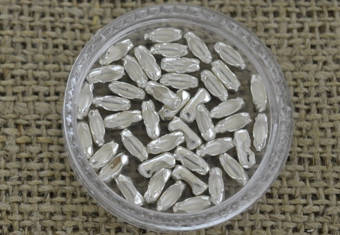 [31531] Zapięcie łańcuszka kulowego w kolorzr srebrnnym 50 sztuk