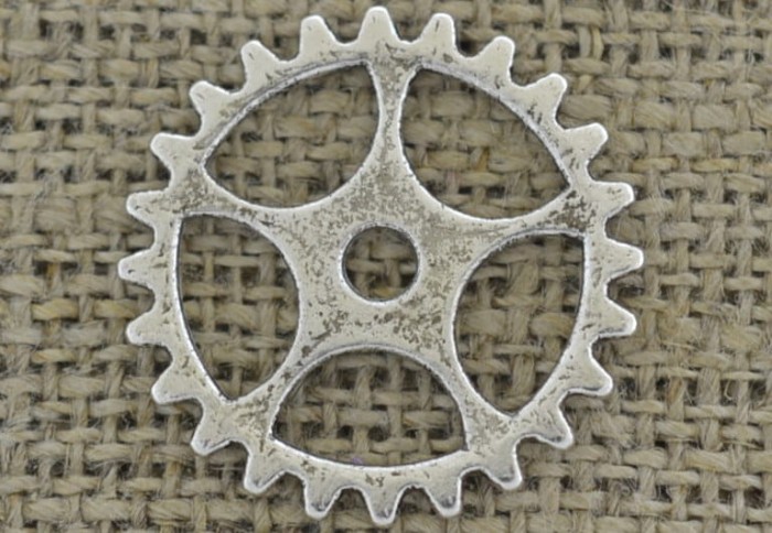 [312187] Element ozdobny tryb w kolorze srebrnym 25mm 