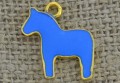 Zawieszka emaliowana konik w kolorze niebieskim