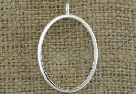 [301142] Baza medalionu srebrna na kaboszon 25*18mm 