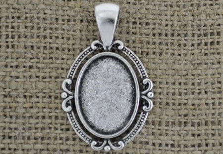 [301133] Baza medalionu srebrna kaboszon 18*13mm