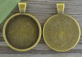 10110 Klasyczna baza medalionu w kolorze brązu na kaboszon 25mm