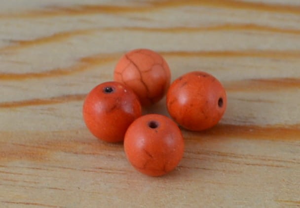 [60168] Turkus syntetyczny kula 8mm pomarańczowa