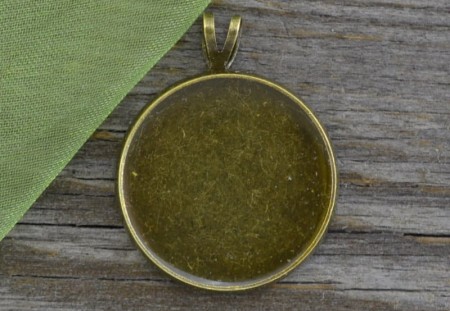 [10198] Baza medalionu kolor brąz na kaboszon 20mm