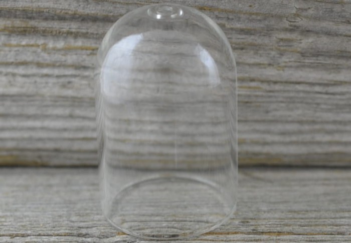  61443 Forma szklana kopułka z dziurką 37*25mm