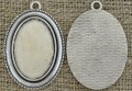 30179 Ozdobna baza medalionu w kolorze srebrnym na kaboszon 30*20mm