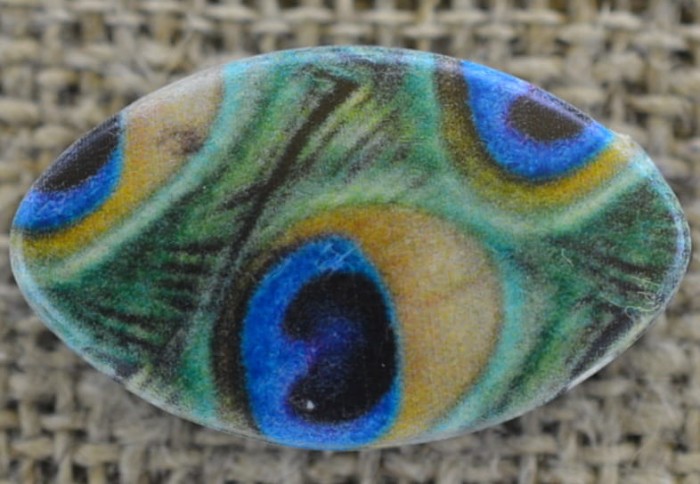  702532 Koralik akrylowy podłużny 24*14,5mm zielony