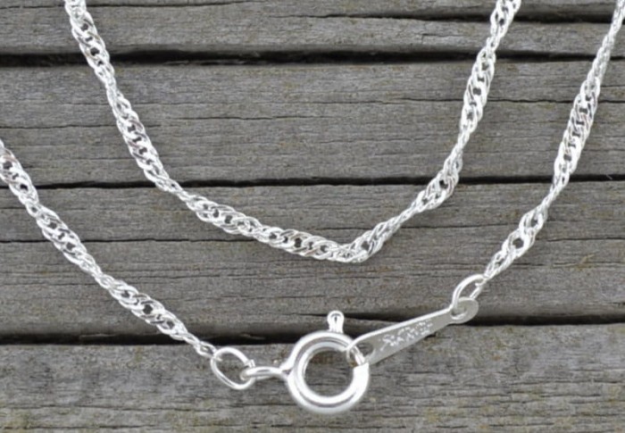 15123 Baza naszyjnika łańcuszek w kolorze srebra