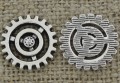 [312227] Element ozdobny steampunk tryb w kolorze srebrnym 18mm