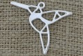 Zawieszka mała ptak origami kolor srebrny