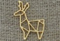 Element ozdobny renifer origami kolor złoty