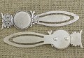 [571133] Zakładka do książki w kolorze srebrnym z miejscem na kaboszon 20mm