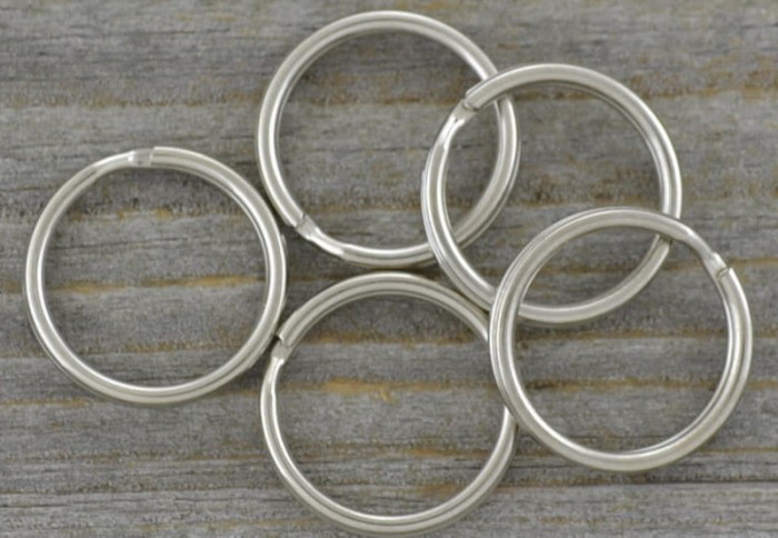 301011 Ogniwka sprężynki okrągłe 16mm w kolorze srebra 10szt 