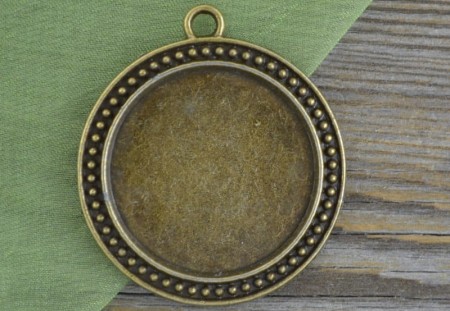 [10130] Baza medalionu kolor brąz na kaboszon 30mm