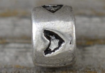 312117 Koralik modułowy przekładka w kolorze starego srebra