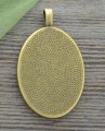 101118 Klasyczna baza medalionu w kolorze brązu na kaboszon 30x22mm