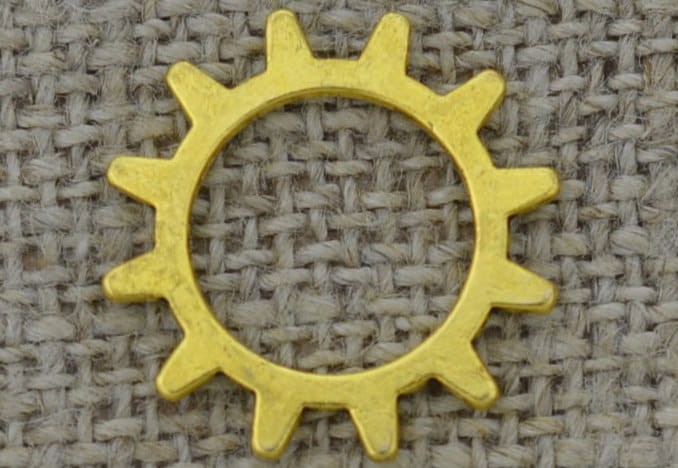 Element ozdobny steampunk tryb kolor złoty 20mm