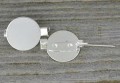 50202 Klasyczna baza broszki w kolorze srebra na kaboszon 16mm