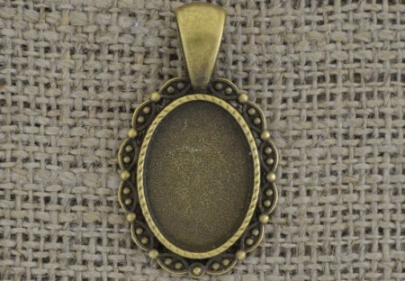 [101213] Baza medalionu brąz na kaboszon 18*13mm