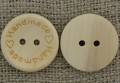 [87393] Guzik drewniany ozdobny "Hand made" beżowy